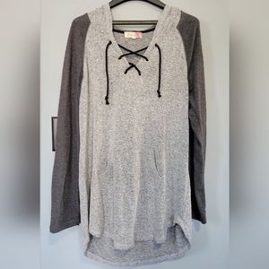 Signify Criss Cross Hooded Cozy Tunic